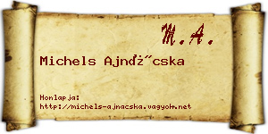 Michels Ajnácska névjegykártya